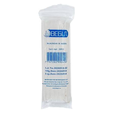 BAJALENGUA MADERA BOLSA X 20 UND
