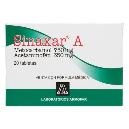 SINAXAR "METO+ACETA" 750-350 MG X 20 TBL