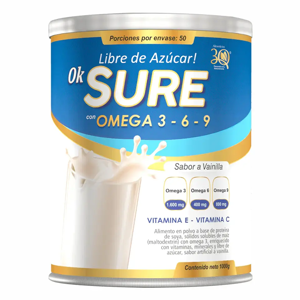 OK SURE (OMEGA-3-6-9) X 1000 GR VAINILLA