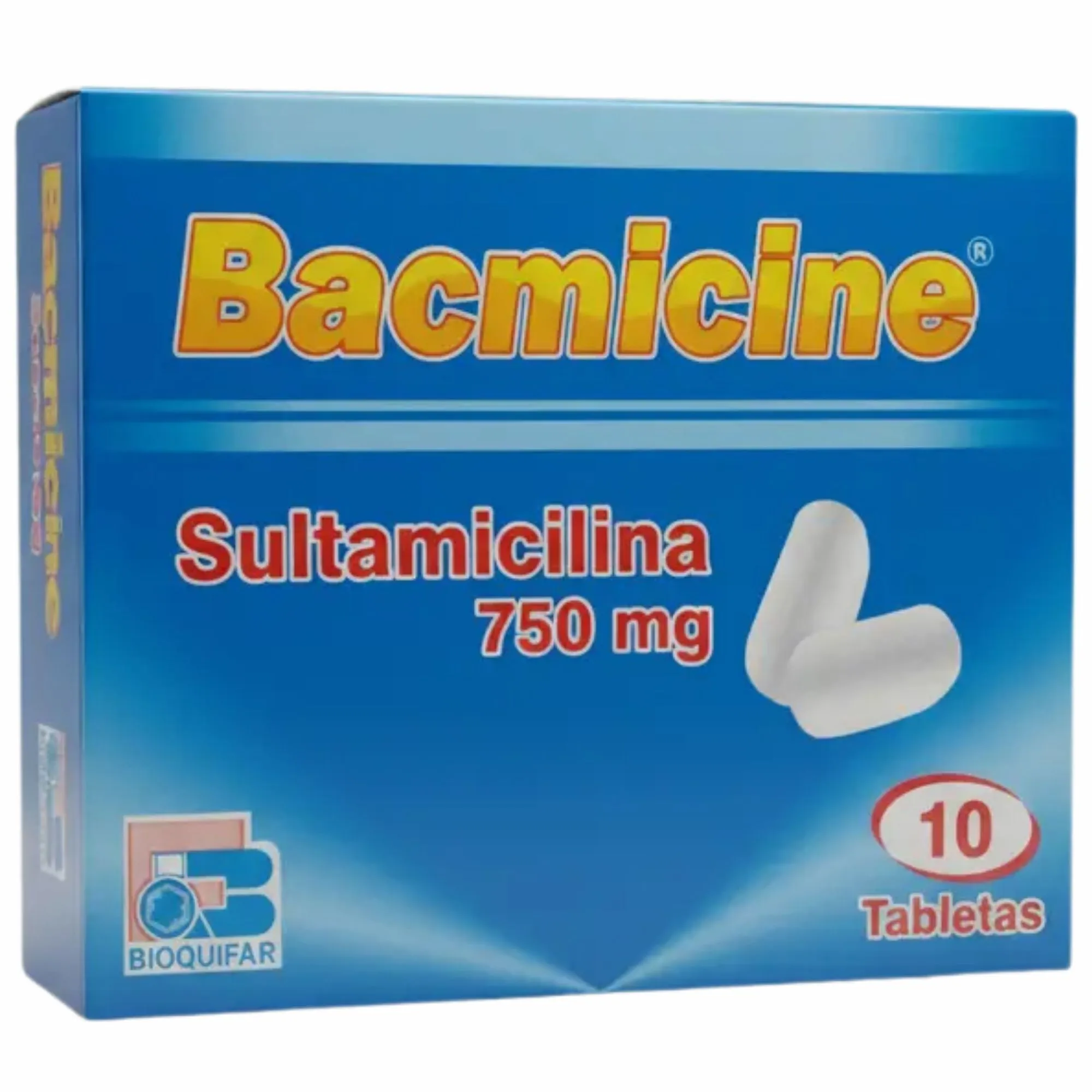 BACMICINE 750 MG CAJA X 10 TAB LABQUIFAR