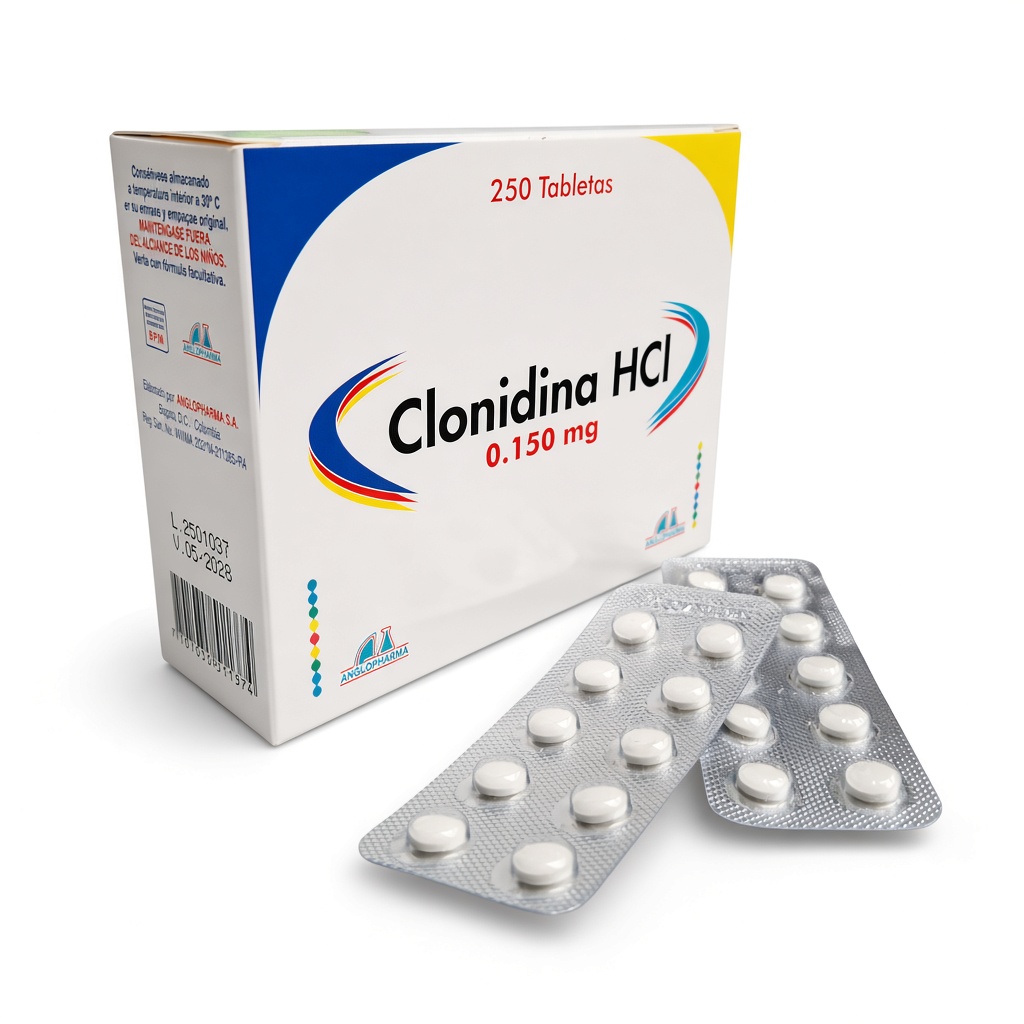 CLONIDINA HCL 0.150 MG. X 250 TBL - ANG