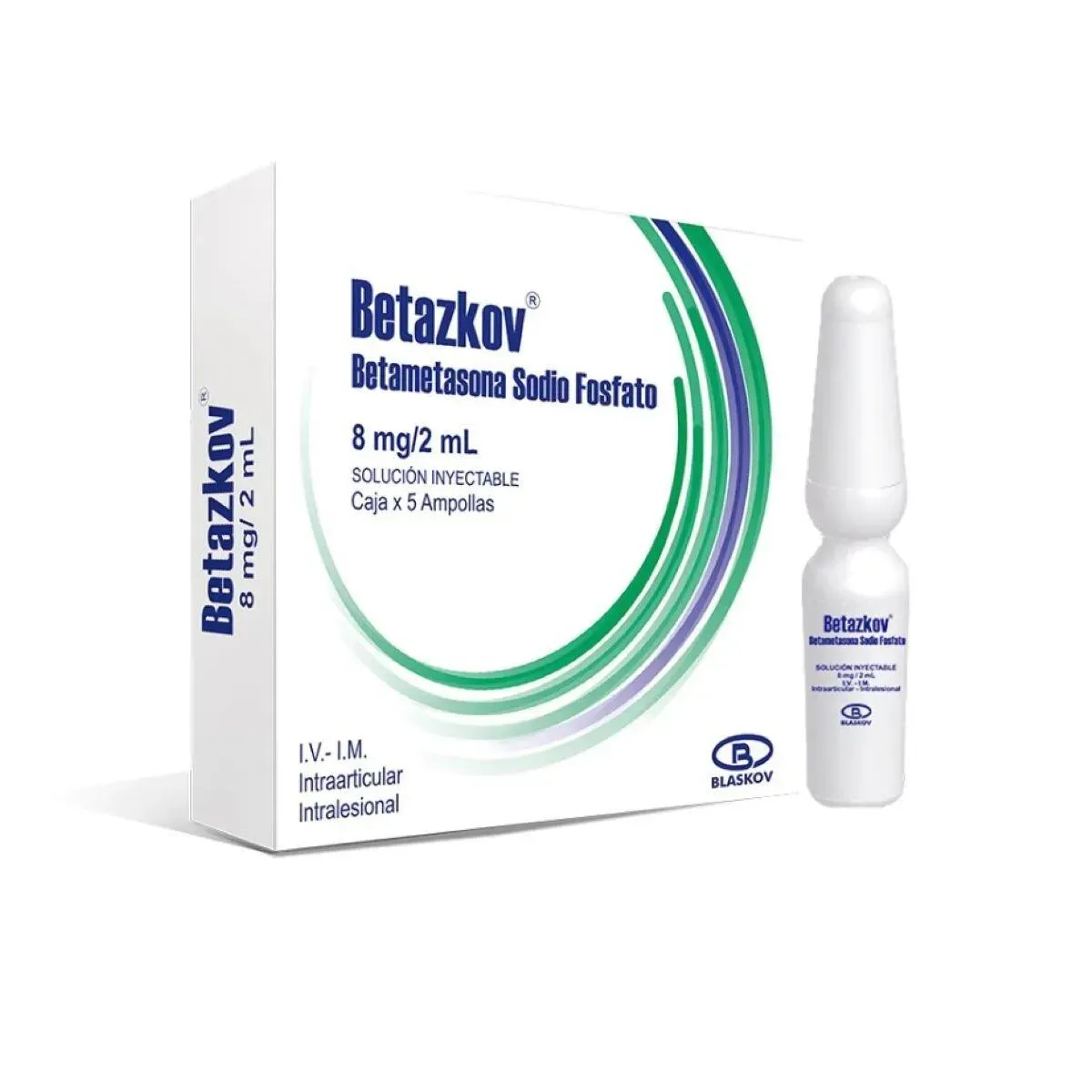 BETAZKOV 2 ML X 5 AMPOLLAS (BETA 8 MG) B
