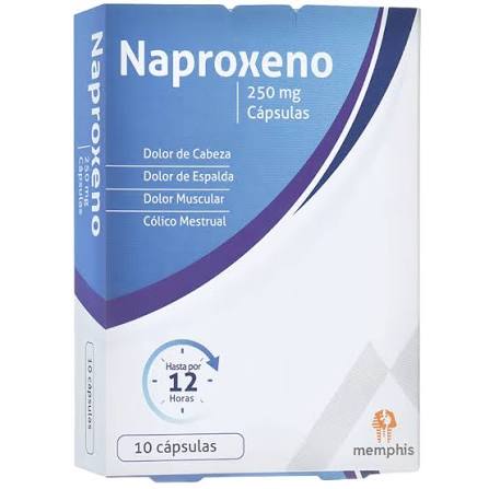 NAPROXENO 250 MG X 10 CAPSULAS MEMPHIS