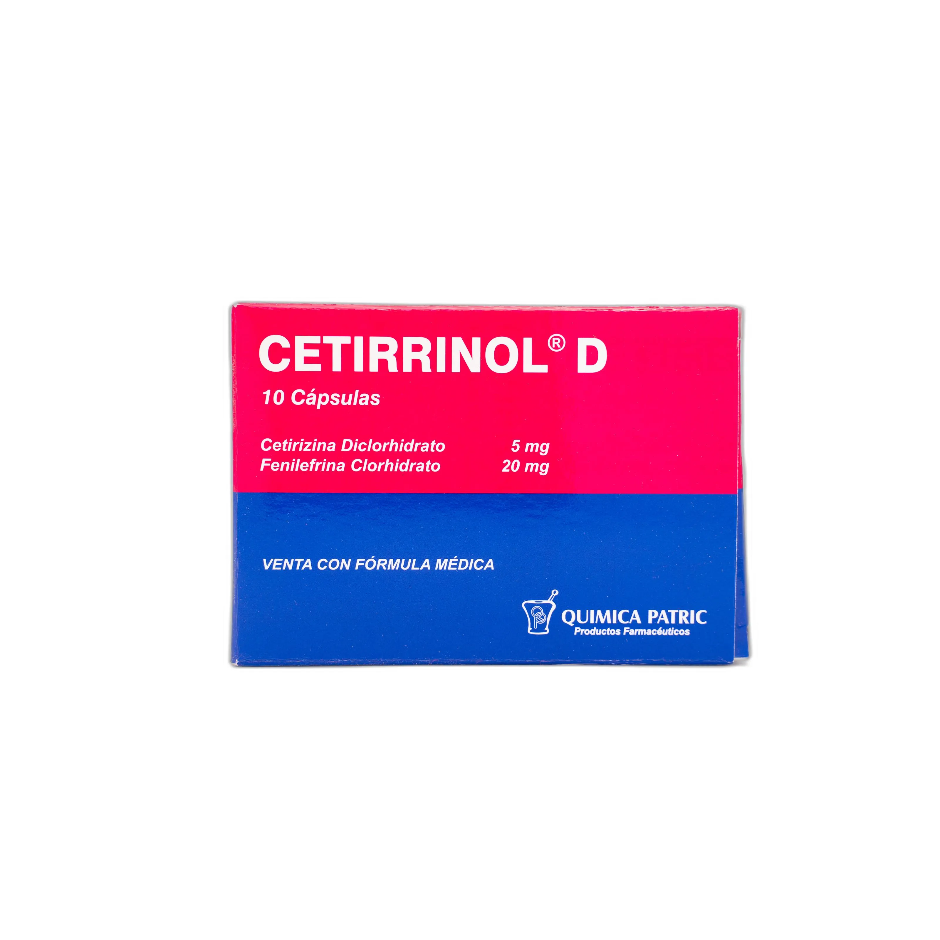 CETIRRINOL D "CETIRI-FENIL" X 10 CAP