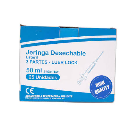 JERINGA 50ML CAJA X 25 UND BEGUT