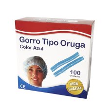 GORRO DESECHABLE ORUGA AZUL X 100UND BEG