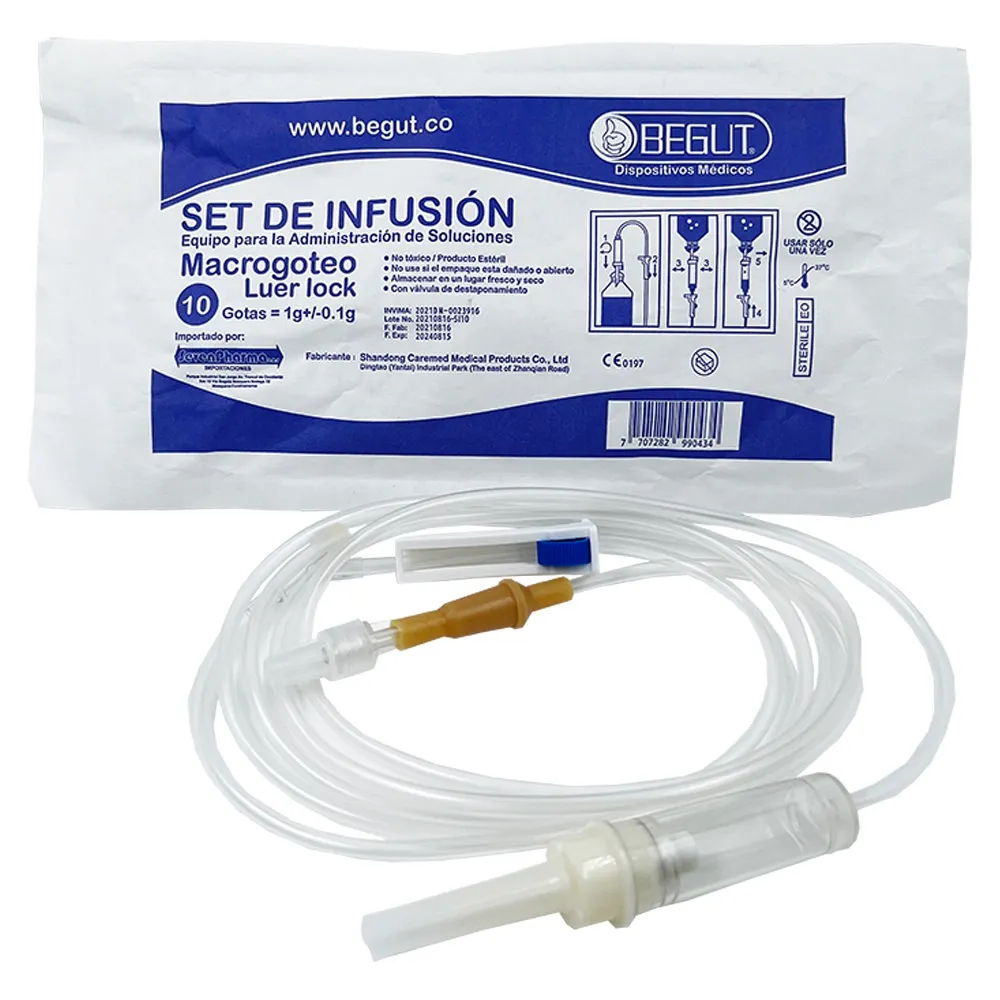 EQUIPO SET DE INFUSION MACROGOTEO BEGUT