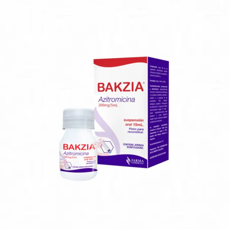 BAKZIA (AZITROMICINA) SUSP X 15 ML