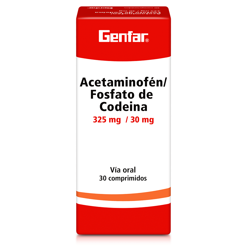 ACETAMINOFEN/CODEINA 325/30MG X30 GENFAR