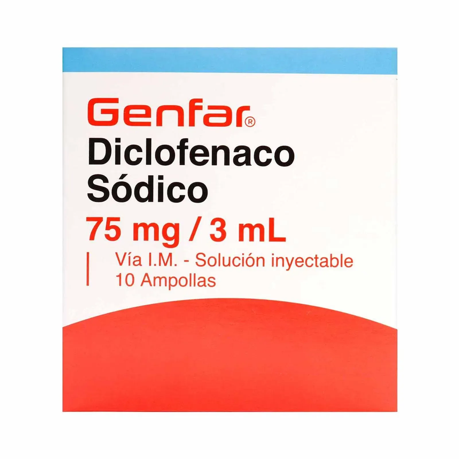 DICLOFENACO 75 MG/3 ML - X10 AMP- GENFAR