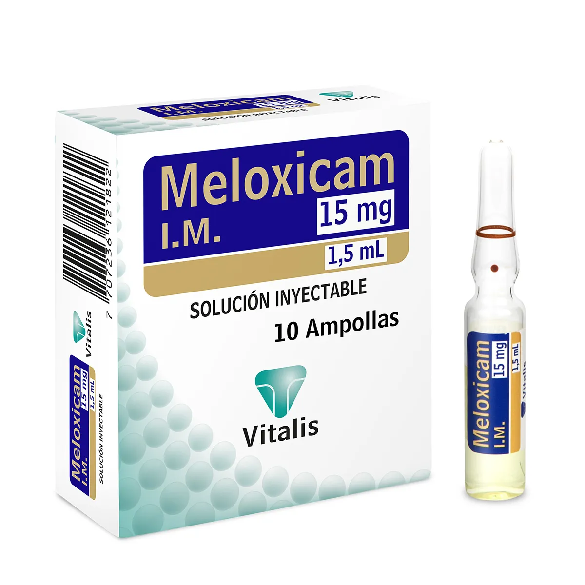 MELOXICAM 15 MG/1.5ML X 10 AMP VITALIS