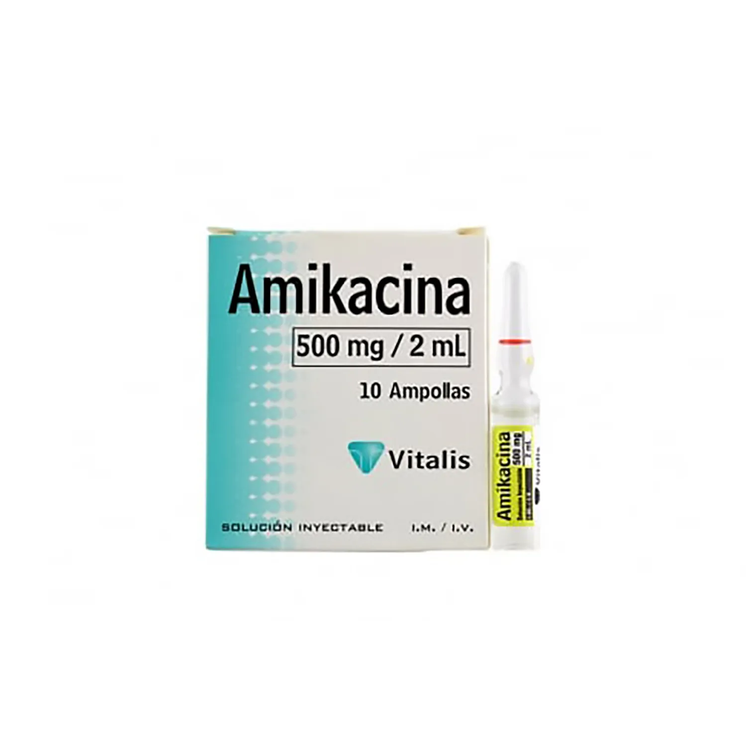 AMIKACINA 500 MG CAJA X 10 AMP VITALIS