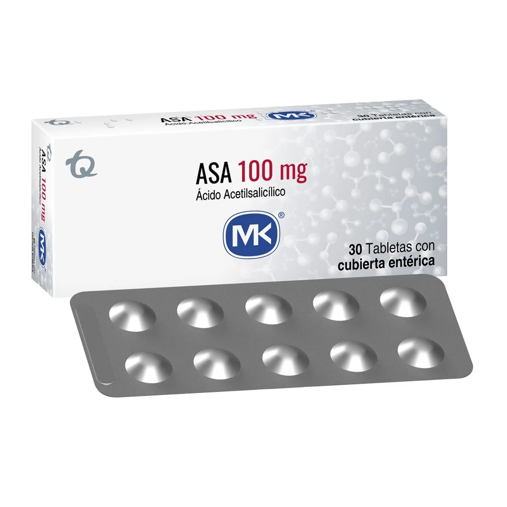 ASA 100 MG X 30 TBL - MK