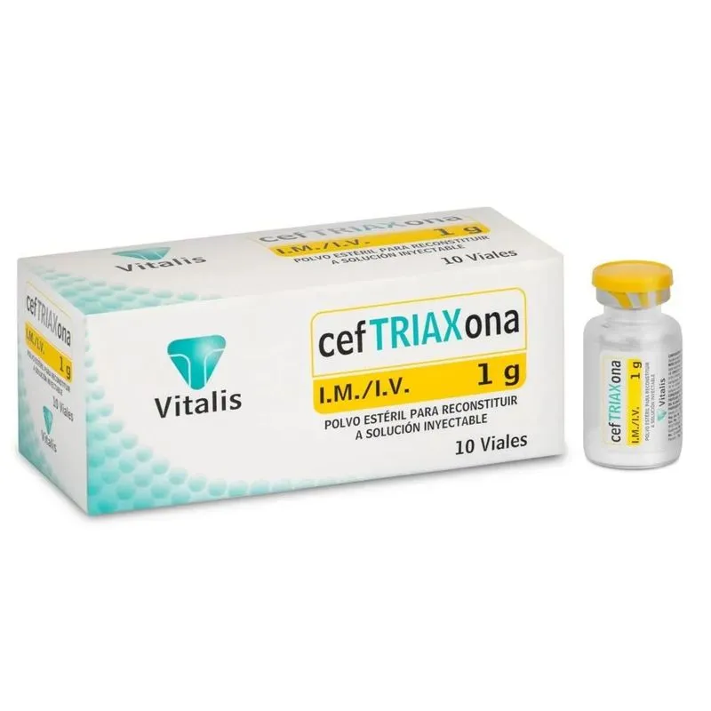 CEFTRIAXONA 1G X 10 AMP VITALIS