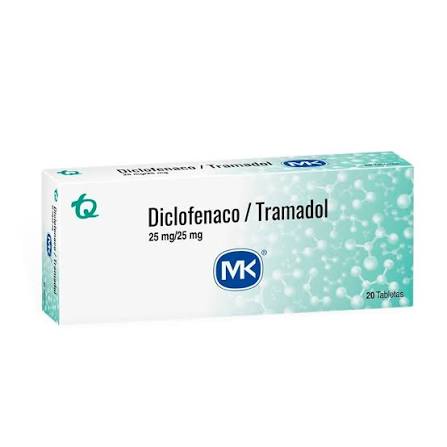 DICLOFENACO+TRAMADOL HCL X 20 TBL - MK