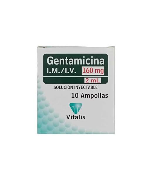 GENTAMICINA 160 MG/2 ML X 10 AMP VITALIS