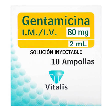 GENTAMICINA 80MG/2ML X 10 AMP VITALIS