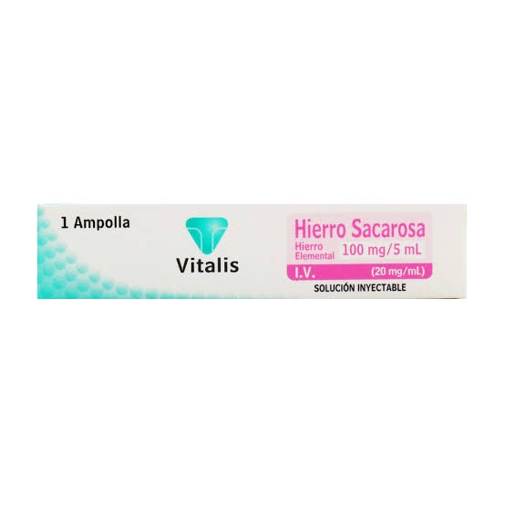 HIERRO SACAROSA 100MG/5ML X 1 AMP VITALI