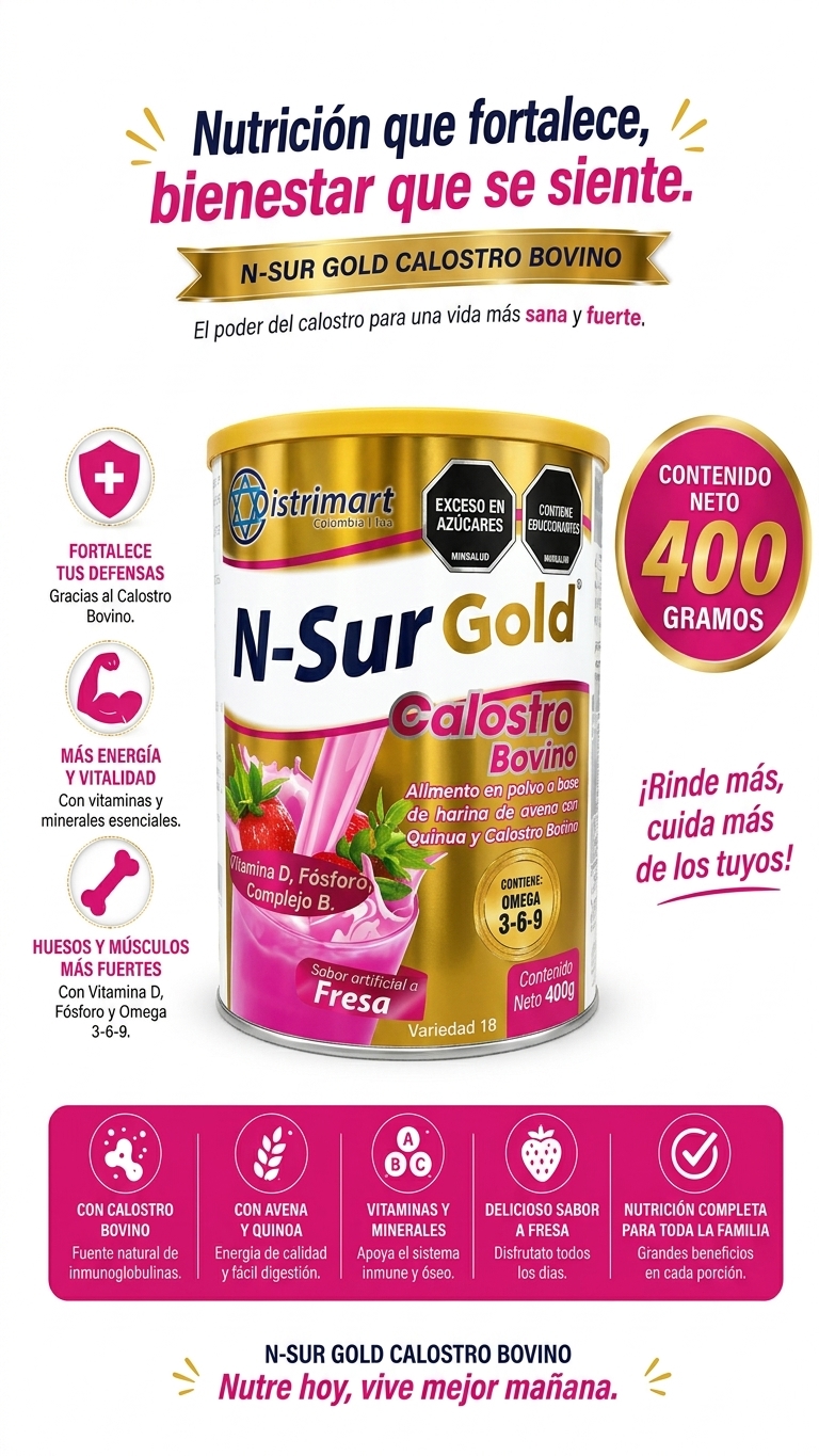 N-SUR GOLD "CALOSTRO" X 400 GR FRESA