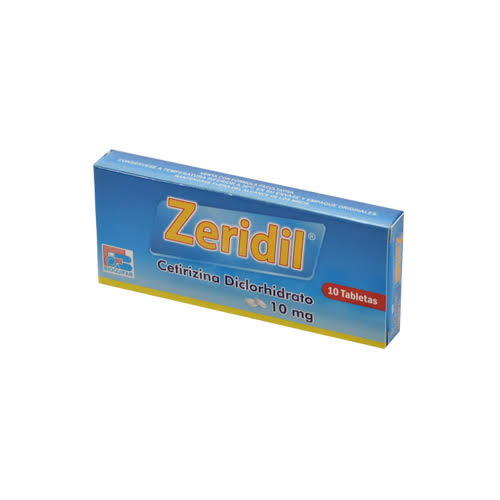 ZERIDIL 10 MG X 10 TAB (CETIRIZINA) BIOQ