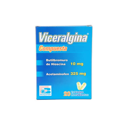 VICERALGINA COMPUESTA CAJA X 20 TABLETAS