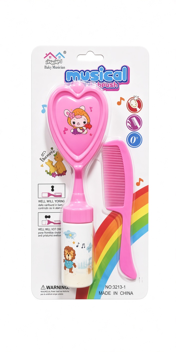 CEPILLO CORAZON SONAJERO MUSICAL HAIR BR