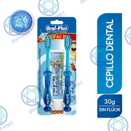 CEPILLO CRISTAL NIÑO X 2 UND + CREMA