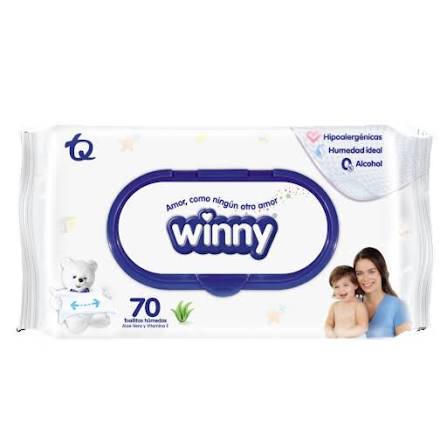 TOALLITAS HUMEDAS WINNY X 70 UND