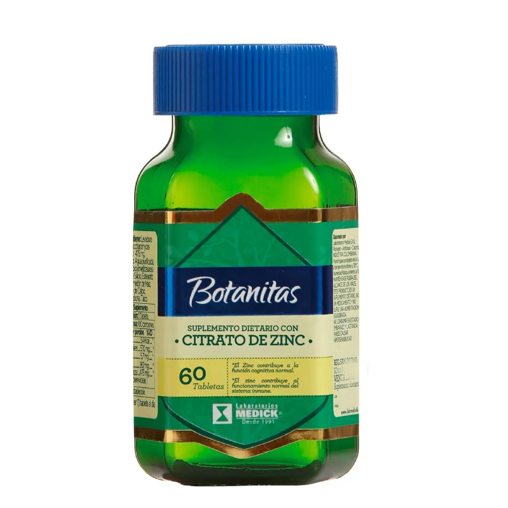 CITRATO DE ZINC X 60 CAPS BOTANITAS